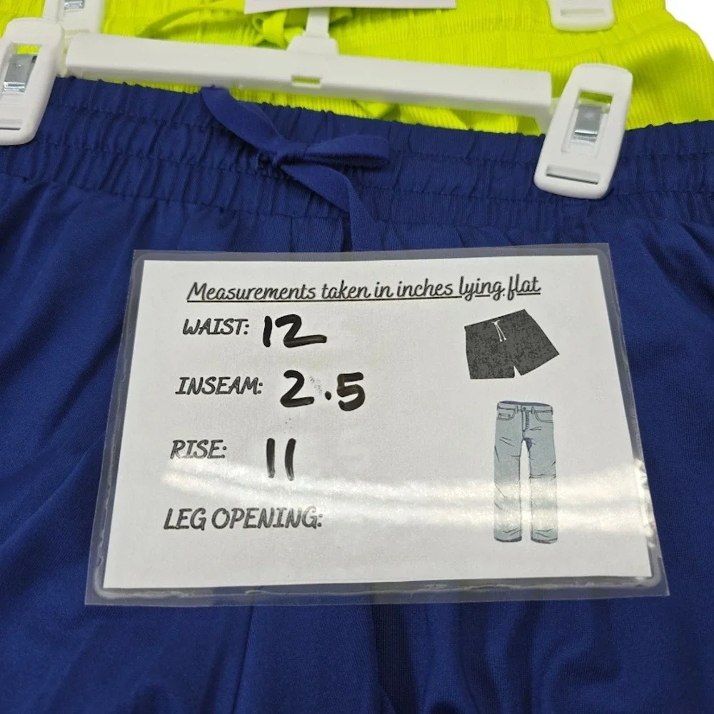 Yogalicious Girls 2-Pack Running Shorts Athletic Neon Green‎ Blue Size L (12)